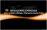 Geocoding catalogs