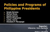 Policies and programs of philippine presidents