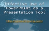 Effective use of power point as a presenting tool