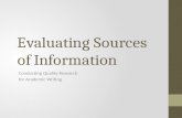 Evaluating sources of information