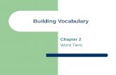 Vocabulary chapter 2 word tiers