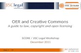 JISC Legal National Stem Programme OER & Creative Commons Workshop York
