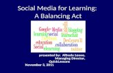 Social Media for Learning: A Balanced Approach (PREVIEW!)