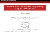 Reactive Autonomous System Programming using the PROFETA tool