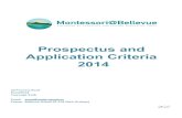 Montessori Prospectus & application criteria 2014