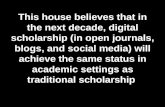 Digital scholarship debate