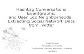 Hashtag Conversations,Eventgraphs, and User Ego Neighborhoods:  Extracting Social Network Data from Twitter