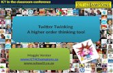 Using twitter as a higher order thinking tool in the classroom (schoolnetsa11)