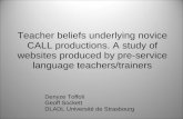 EUROCALL Teacher Education SIG Workshop 2010 Presentation Denyse Toffoli and Geoff Sockett