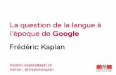 La question de la langue à l'époque de Google