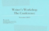 Writers Workshop Conferencing