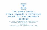 The paper trail:steps towards a reference model for the metadata ecology