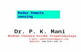 Radar remote sensing, P K MANI