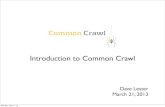 Introduction to Common Crawl