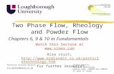 Particle Technology Two Phase Flow Rheology and Powders