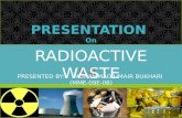 Disposal of radioactive waste