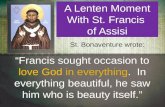 A Lenten Journey With St. Francis of Assisi