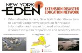 Climate change and NY EDEN presented at Northeast Joint Summer Session Ithaca, NY