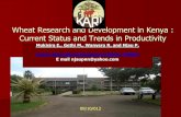 Wheat Research and Development in Kenya: Current Status and Trends in Productivity
