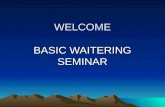 Seminar on Waitering