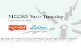 Zilino NCDD Tech Tuesday presentation