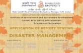 Remote sensing in Disaster management