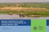 Beyond ‘Business as usual’ – transformative approaches for closing gender gaps