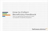How to Collect Beneficiary Feedback