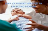 Role of physiotherapist in lactating mother