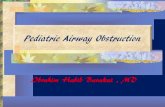Pediatric airway obstruction