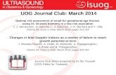 UOG Journal Club: Optimal risk assessment of small-for-gestational-age fetuses and changes in fetal Doppler indices as markers of failure to reach growth potential