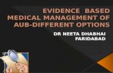 Evidence based medical management of aub different options