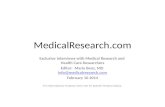MedicalResearch.com:  Medical Research Interviews Month in Review