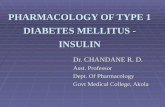 Pharmacology of Type 1 Diabetes mellitus insulin