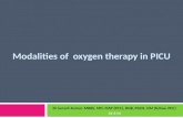 Modalities of  oxygen therapy in picu 31 3-14
