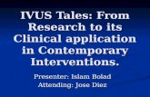 IVUS Tales: From Research to its Clinical application in ...
