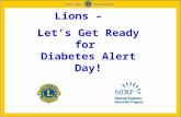 Lions   let's get ready for diabetes alert day!