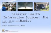 Workshop - Disaster Health Information Sources: The Basics