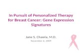 Personalized Therapy for Breast Cancer: Gene Expression ...