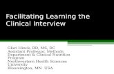 Facilitating learning of the clinical interview