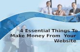 4 Essential Things To Make Money From your Website