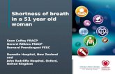 Shortness of breath in a 51 year old woman