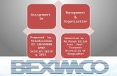 Management and organization of beximco