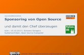 PyCon 2013 - Open Source Sponsoring - und den Chef damit überzeugen