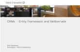"ORMs – Entity Framework and NHibernate" - Bob Davidson, South Dakota Code Camp 2012