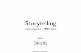 Storytelling using Javascript HTML5 CSS3