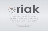 Riak from Small to Large