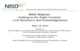 NISO Webinar: Getting to the Right Content: Link Resolvers and Knowledgebases