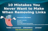 Rmoov Webinar 10 Link Removal Mistakes You Never Want to Make
