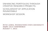 Enhancing Portfolios Through Creative Research Projects: Scholarship of Application Roundtable